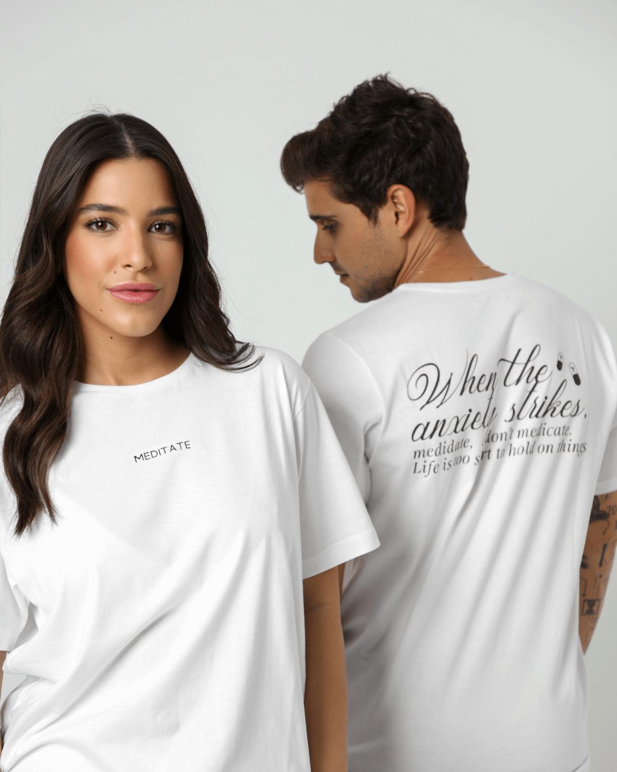 Camiseta Branca Meditate